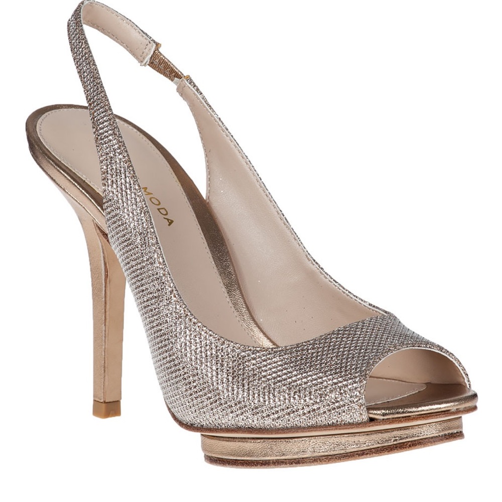 Pelle Moda RIVKA EVENING PUMP PLATINUM FABRIC